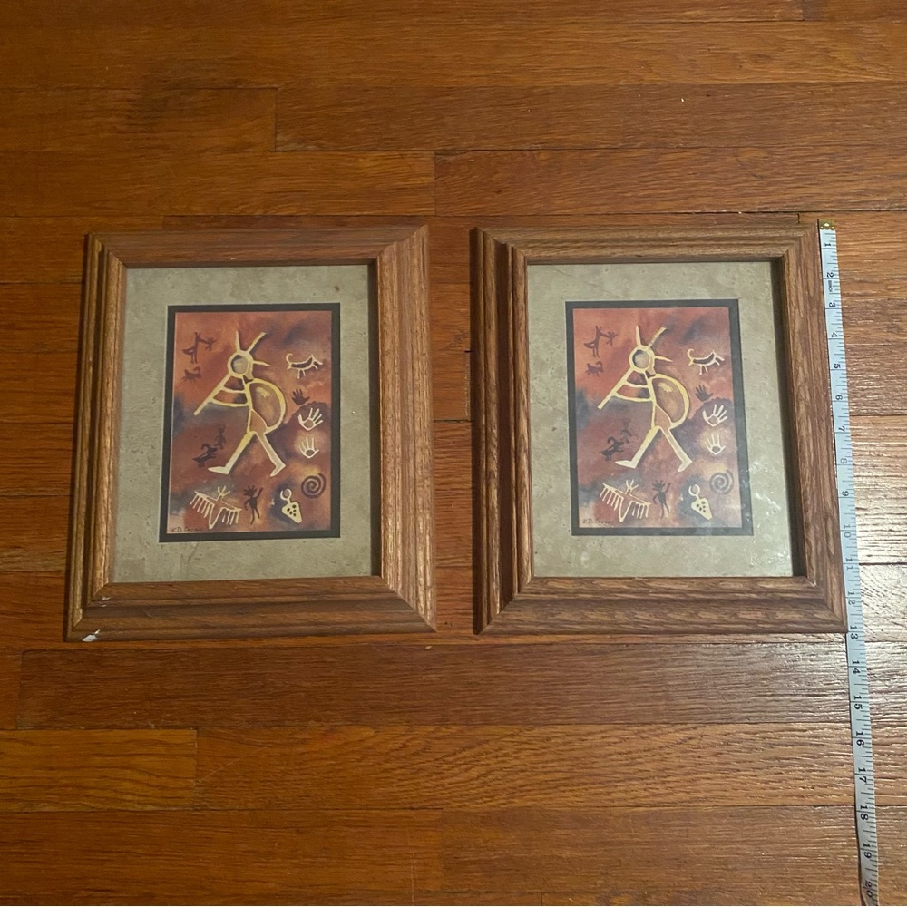 Katy Cooney Framed Tribal Art Paintings - Picture 6 of 6